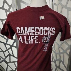 Gamecocks 4Life White on Burgundy ys.
